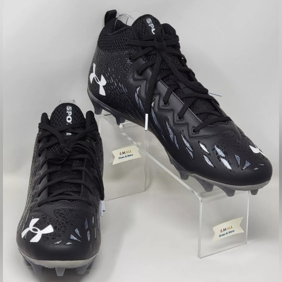 Under Armour Spotlight UA Football Cleats Black 3023963-001 Men\'s Size 13.5 New main image 3